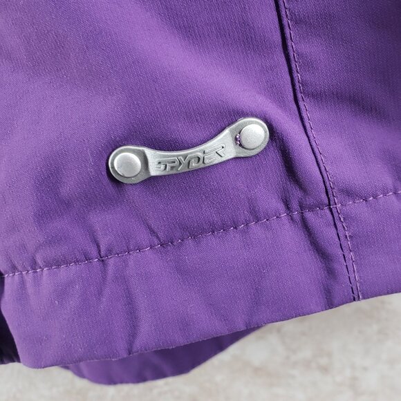 Big Kids Full Zip Insulated Lined Rain Jacket Spyder Windbreaker Youth Size 10 - Picture 14 of 15